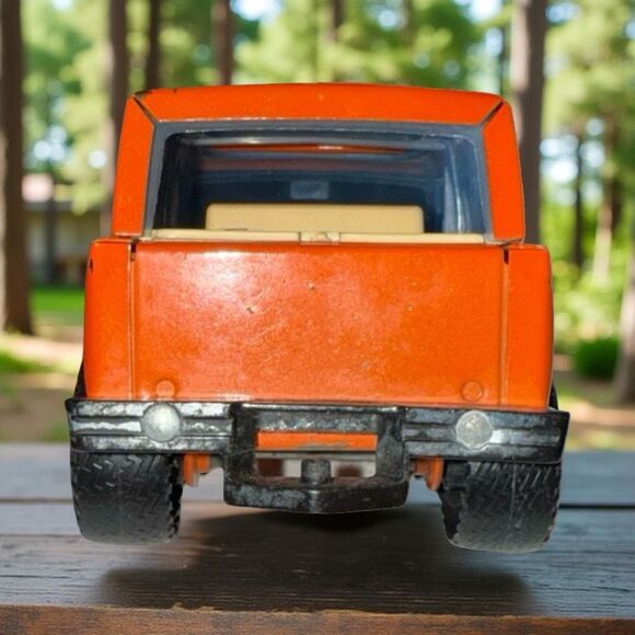 Vintage 80s Nylint Ford Bronco Truck Pressed Steel Bass Chaser Orange 8” - Picture 9 of 11